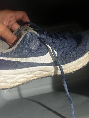 Nike Navy and Gray Low-Top Sneaker